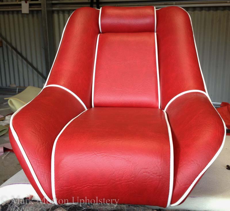 Boat seat upholstery finished 2